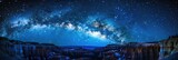 Panoramic Milky Way above Bryce Canyon, Utah - A Stunning Astronomical Background with Beautiful