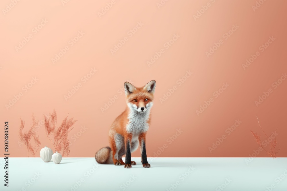 Fototapeta premium Elegant Studio Fox