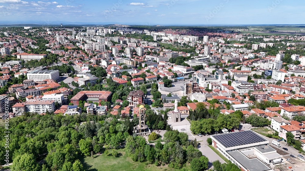 Haskovo Bulgaria drone city view panorama