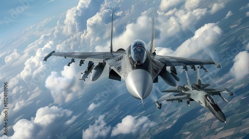 Mig-29 vs F-16: Intense Dogfight between Russian and American Fighter Jets - 3D Render