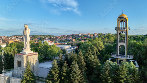 Haskovo Bulgaria Europe drone city view Holy Mother of the God photo