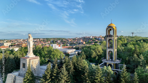 Haskovo Bulgaria Europe drone city view Holy Mother of the God