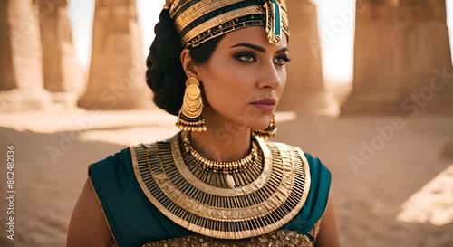 Egyptian pharaoh woman in Egypt. photo