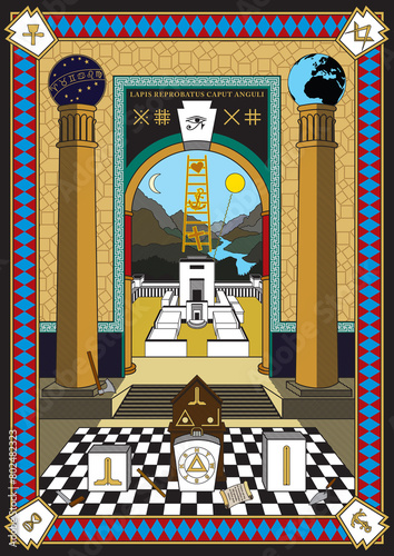 Tableau sur toile Mark Master Mason Tracing Board