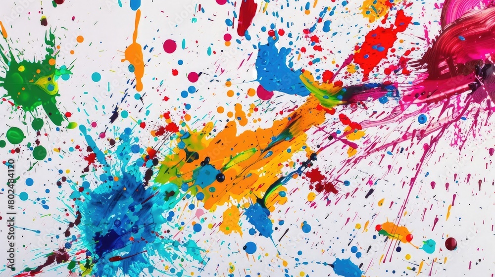 Colorful splattering paint - HD Wallpaper
