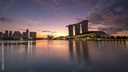 Marina Bay Singapore Sunrise Timelapse