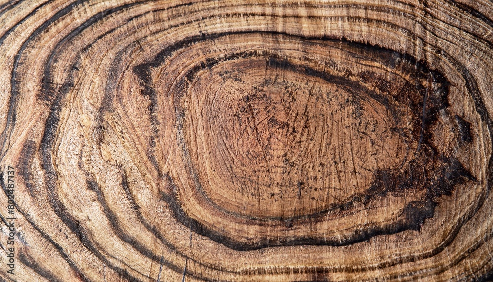 Naklejka premium macro photo of an ebony tree_round surface with wood texture