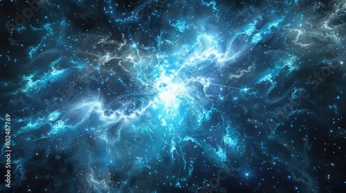 Galaxia Spark: Abstract Blue Energy in the Depths of the Science Universe