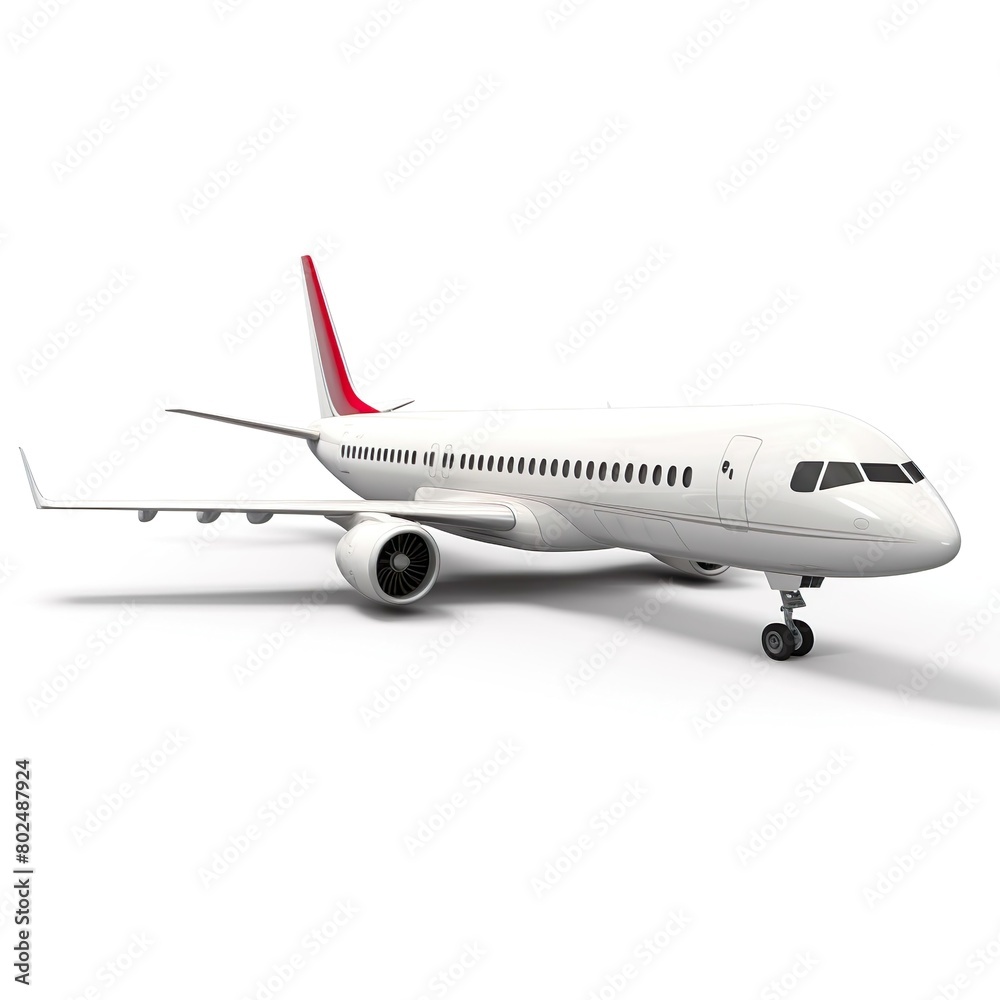 Fototapeta premium white Aeroplane on a white background