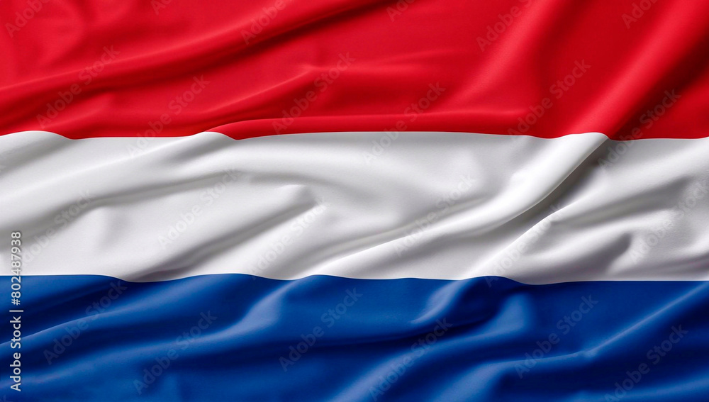 Naklejka premium Flaga Holandii z fałdami