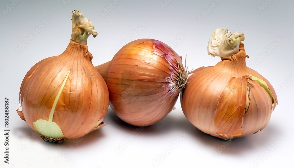 Obraz premium shot of small onions on the white background