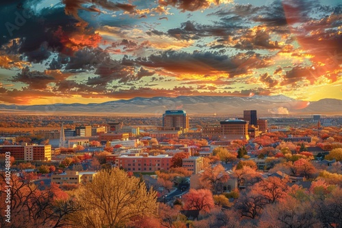 City Landscape of Albuquerque - The Land of Enchantment photo