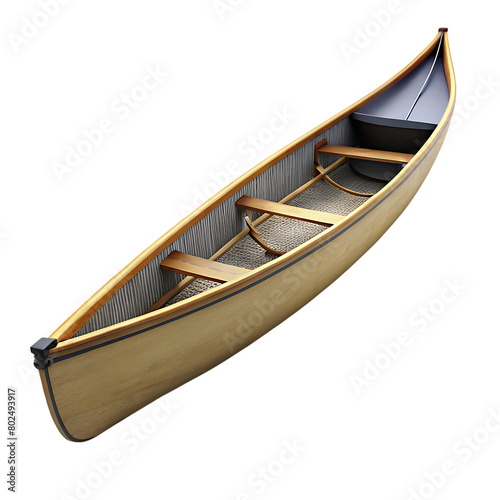 3d boat isolated on transparent background