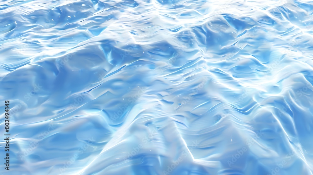 Tranquil blue water surface with gentle waves and ripples under bright lighting conditions, perfect for summer and aquatic themes. 