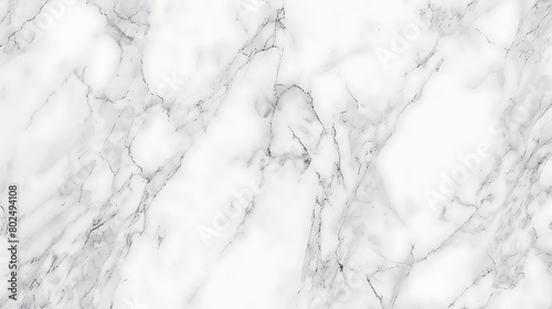 Elegant white marble texture with natural patterns for a luxurious background design.