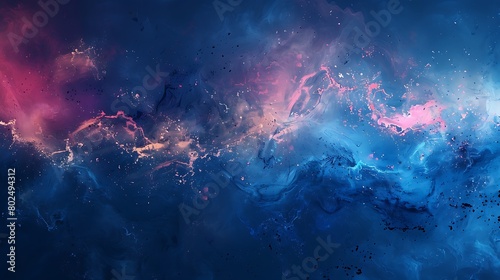 Abstract cosmic background with a blend of pink and blue hues resembling a nebula in space