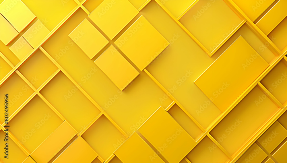 A realistic photograph of a minimalist geometric pattern with intersecting thin lines and delicate squares on a bright yellow background, highlighting modern art influences A realistic photograph of a minimalist geometric pattern with intersecting thin lines and delicate squares on a bright yellow background, highlighting modern art influences
