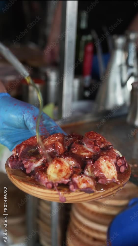 Unrecognizable person preparing a dish of Unrecognizable person preparing a dish of