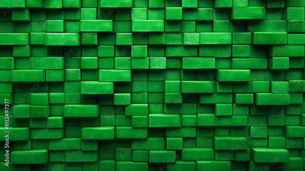 Fototapeta premium green brick wall