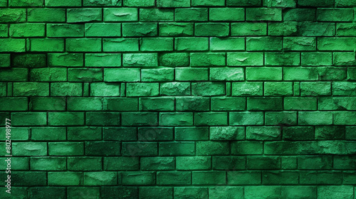green brick wall