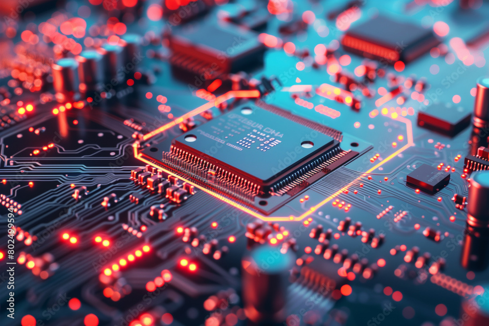 Close Up of a Computer Circuit Board Close Up of a Computer Circuit Board