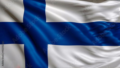 Finland flag with folds