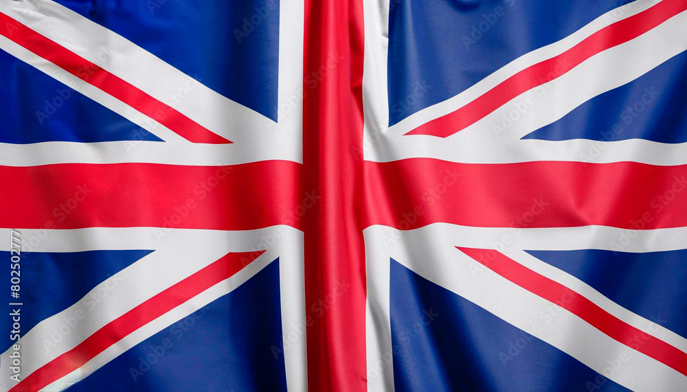 Great Britain flag with folds Great Britain flag with folds
