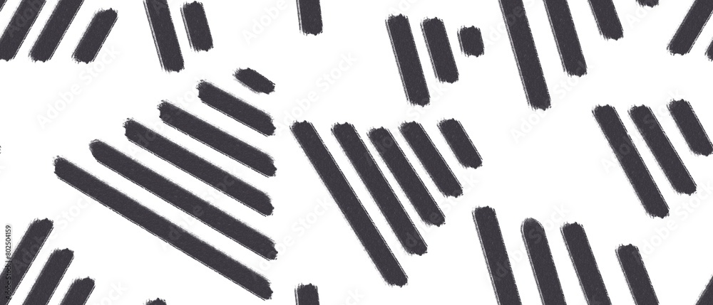 Seamless abstract textured pattern. Simple background black, white. Triangles, lines. Digital brush strokes. Design for textile fabrics, wrapping paper, background, wallpaper, cover. Seamless abstract textured pattern. Simple background black, white. Triangles, lines. Digital brush strokes. Design for textile fabrics, wrapping paper, background, wallpaper, cover.