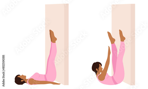 woman near the wall doing exercise