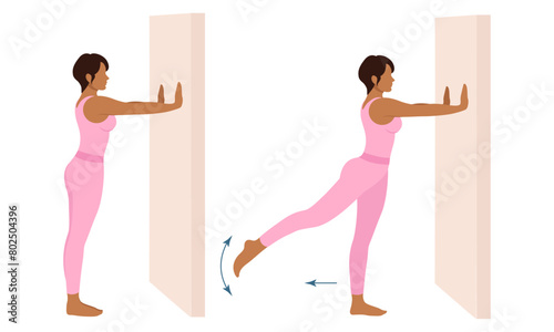 woman near the wall doing exercise