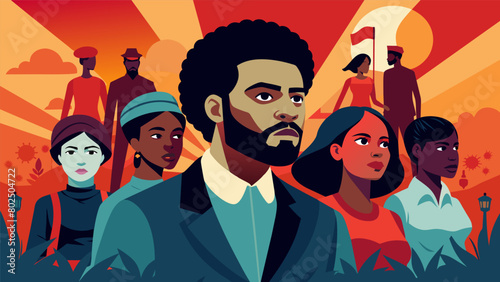 A gripping drama that unfolds the story of a group of activists who risked their lives to fight for emancipation and human rights.. Vector illustration