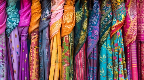 Vibrant Hues of India: A Tapestry of Textiles and Spices © xelilinatiq