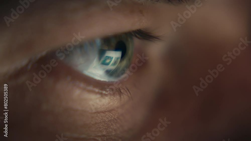 Eye Reflection with a Screen in it