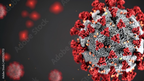 A virus is shown in a blurry image