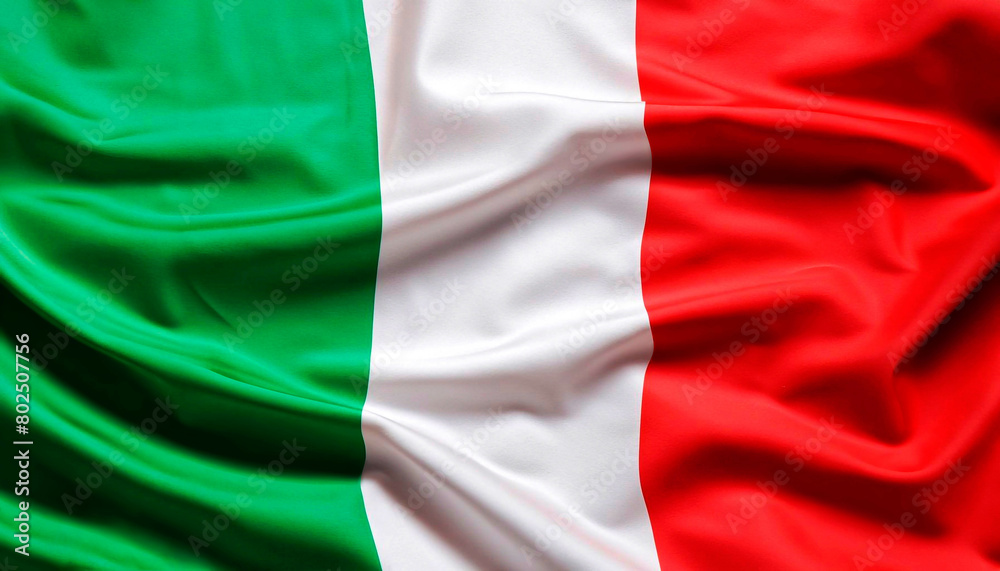 Italian flag with folds