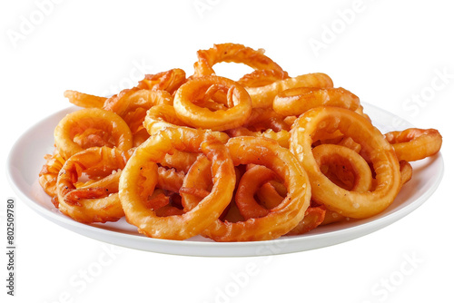 Curly Fries Isolated on a Transparent Background