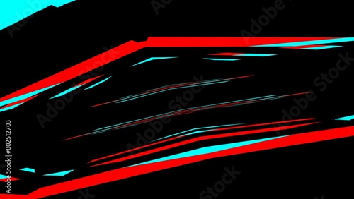 Geometrical abstract animation of colored glowing forms. Hypnotic footage for concerts, parties, clubs, music videos. Colorful geometric shapes with texture.