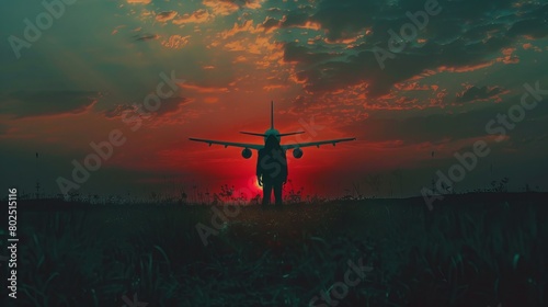 Shapeshifting Silhouettes: The Art of Plane Silhouette Photography photo