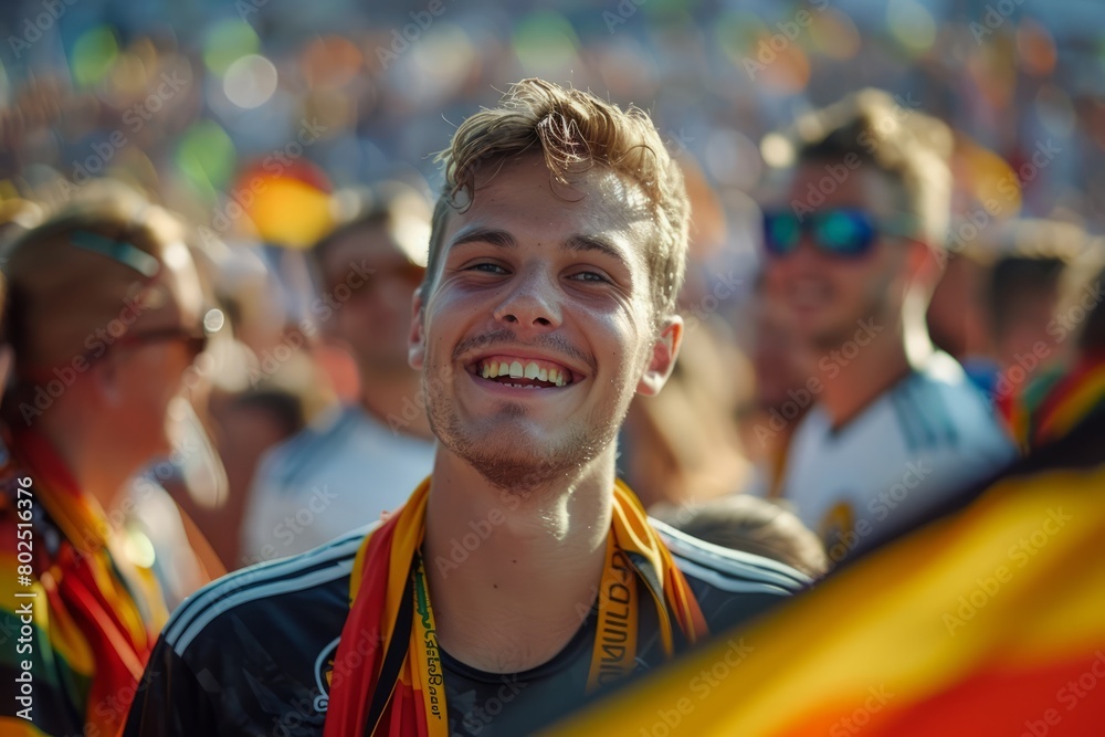 Excited soccer fans celebrating Excited soccer fans celebrating