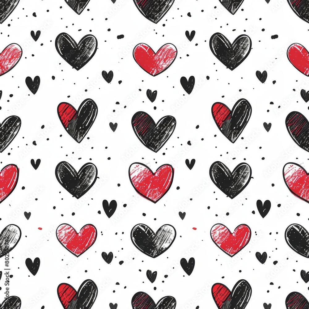 Seamless Heart Pattern on White Background
Seamless Heart Pattern on White Background