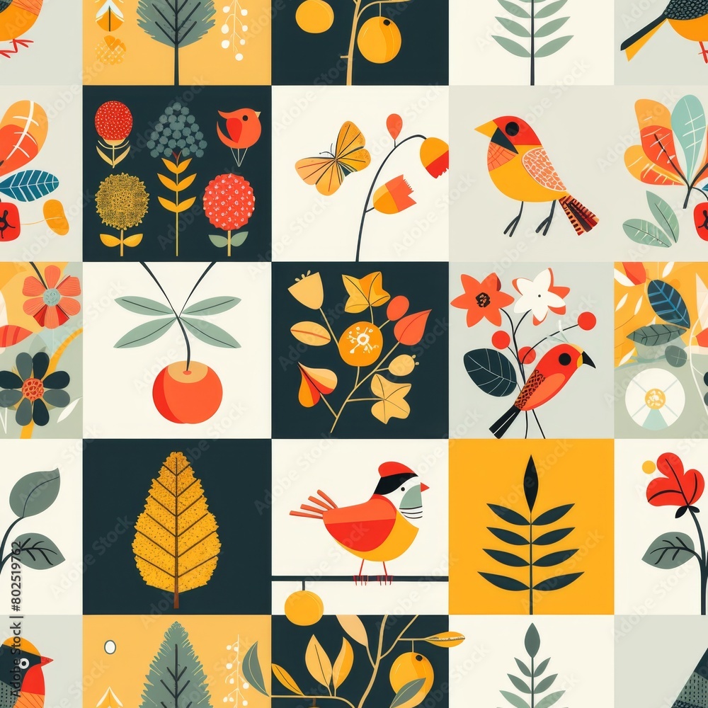 Modern Geometric Nature Icons Seamless Pattern
Modern Geometric Nature Icons Seamless Pattern