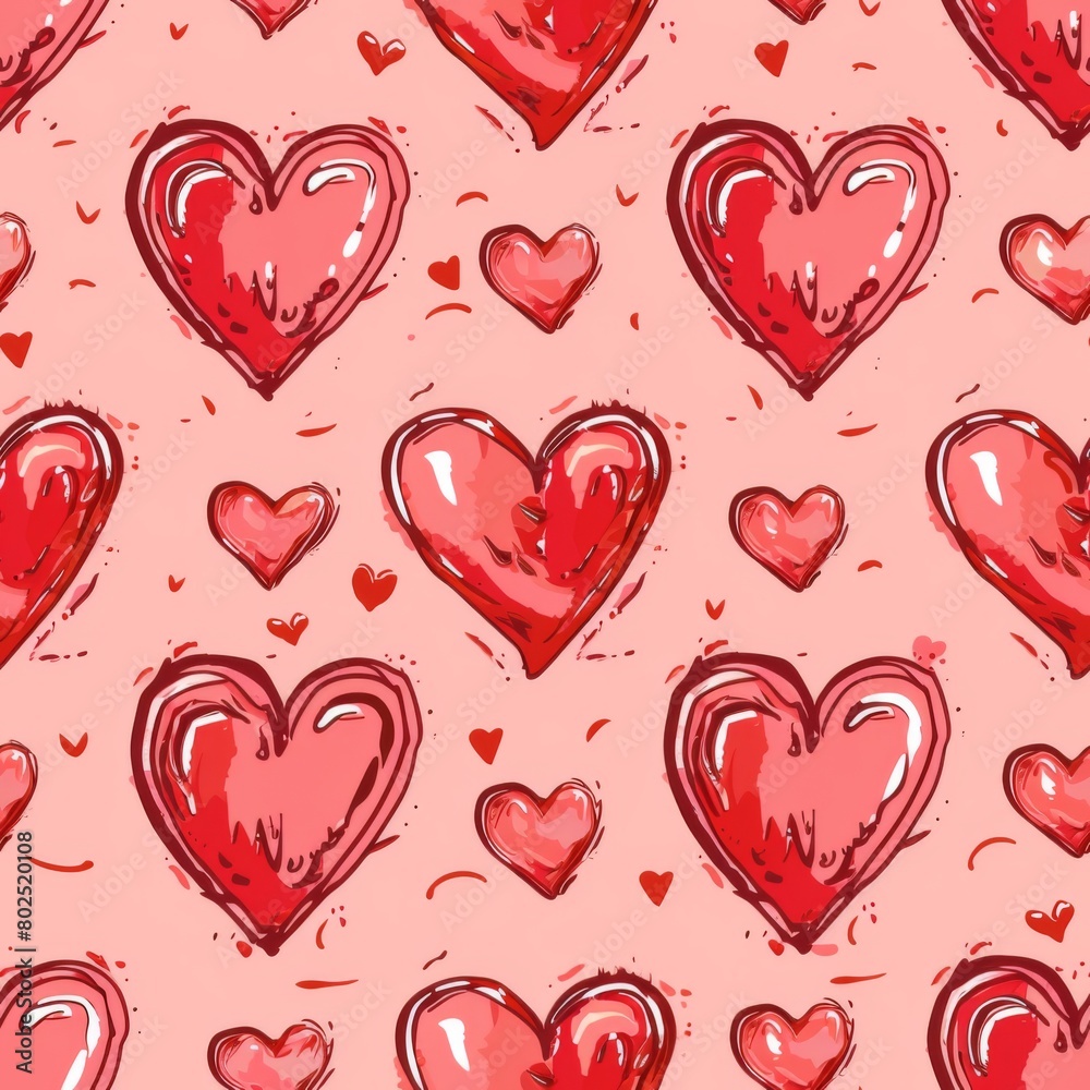 Red and Pink Love Heart Seamless Pattern
Red and Pink Love Heart Seamless Pattern