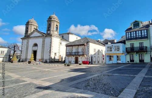 Plaza de Santa María en Vilalba, Galicia photo