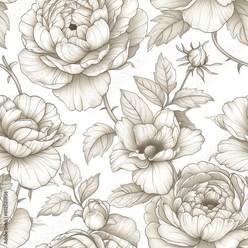Wallpaper Mural Simple Seamless Lineart Romantic Floral Pattern

 Torontodigital.ca