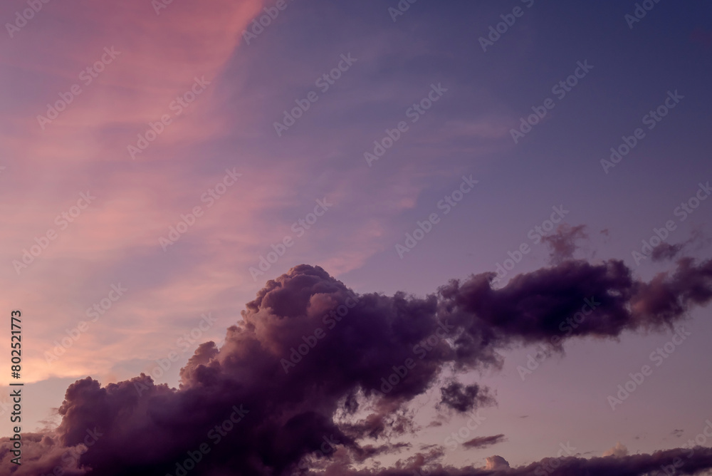 Fototapeta premium evening sky with black cloud