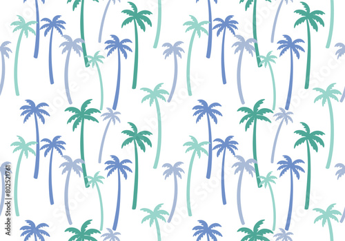 Tropical palm tree repeat pattern beach pattern coastal repeat vector file