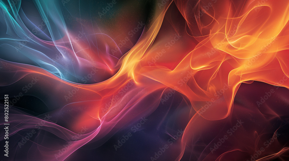 Obraz premium Organic fusion of color and light in an abstract flow