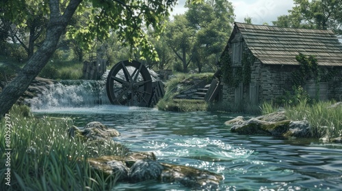 old mill in the forest