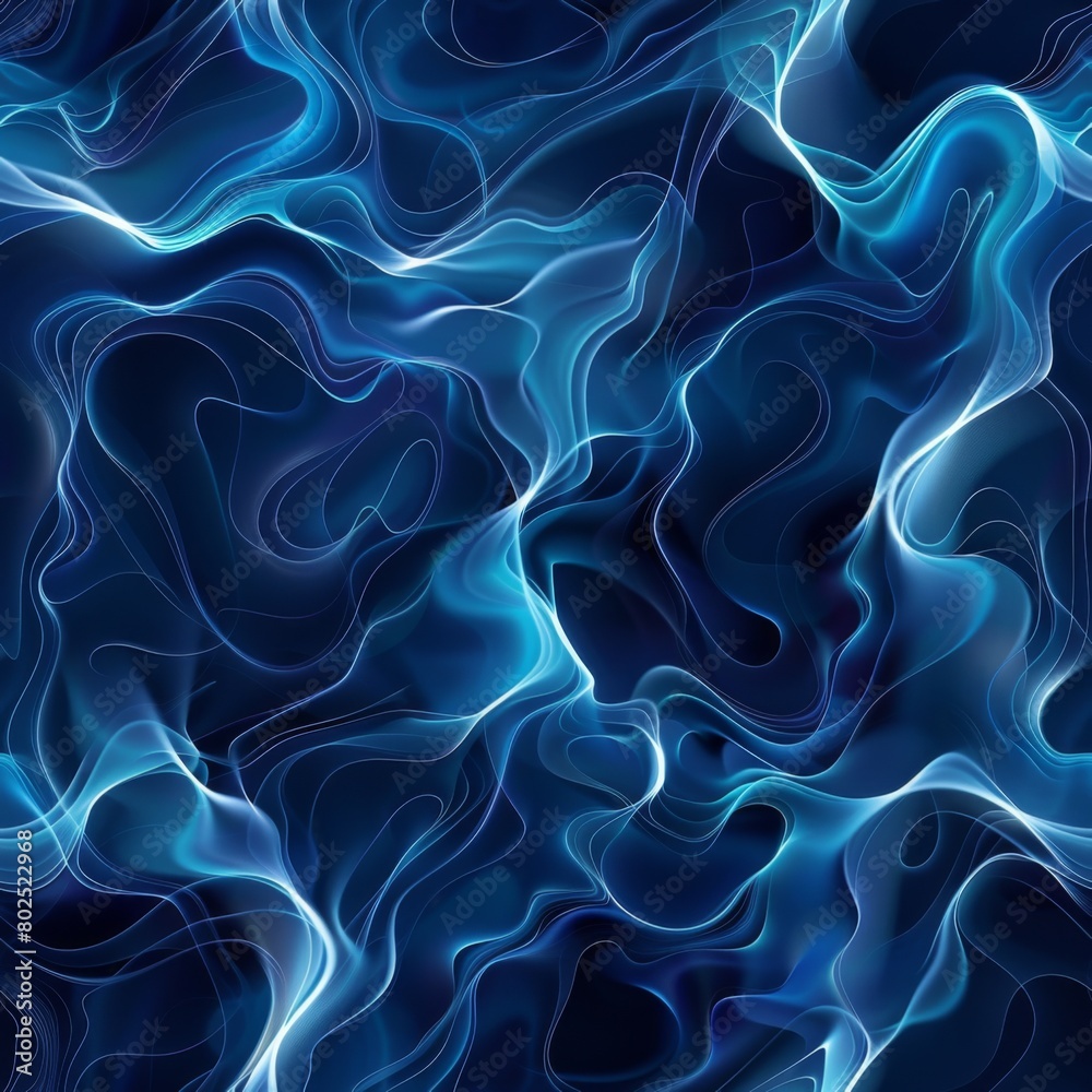 Fototapeta premium Abstract Neon Blue Texture Seamless Pattern Tile