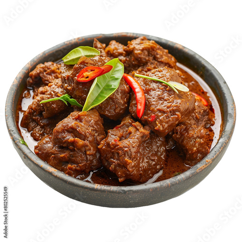 Rendang, transparent background, isolated image, generative AI © Manan